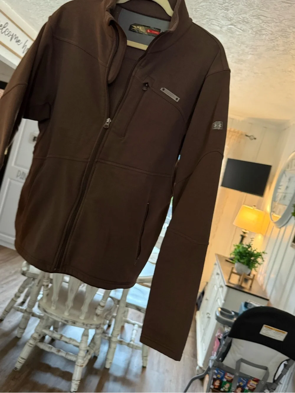 Under Armour Men’s Large Brown Full Zip Performance Jacket